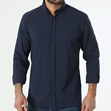 Classic Series - Chemise Manches Longues Texturée 007 Bleu Marine