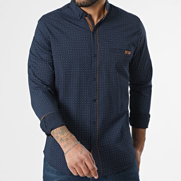Classic Series - Long Sleeve Shirt 106 Navy Blue Camel
