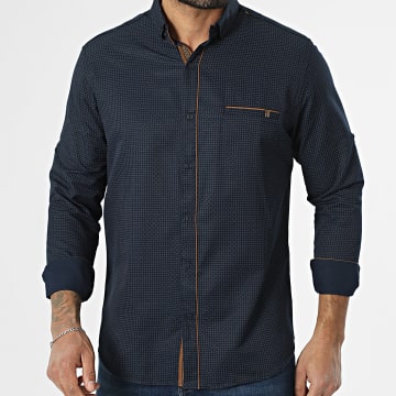 Classic Series - Chemise Manches Longues 104 Bleu Marine Camel