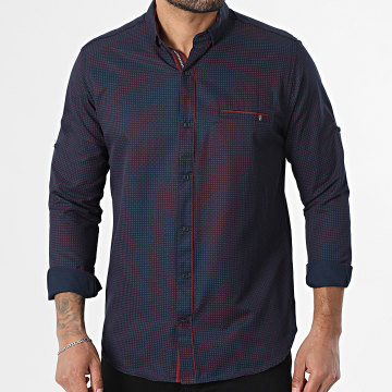 Classic Series - Camisa Manga Longa 104 Azul Marinho Bordeaux