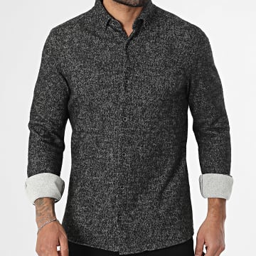 Classic Series - Chemise Manches Longues 702 Noir Chiné