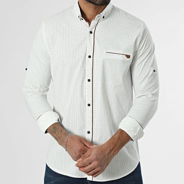 Classic Series - Chemise Manches Longues 101 Blanc Marron