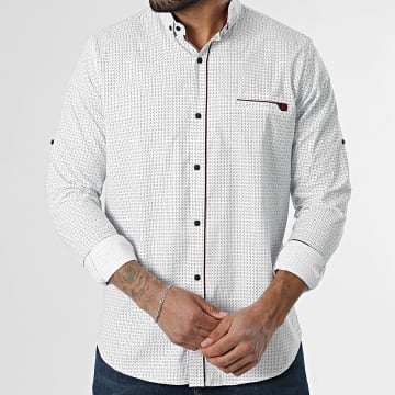 Classic Series - Chemise Manches Longues 101 Blanc Bordeaux