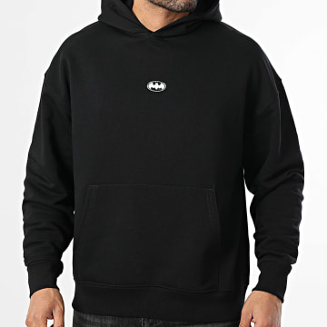 DC Comics - Sudadera Capucha Relaxed Patch Batman Front Center Negro