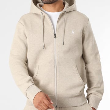 Polo Ralph Lauren - Sweat Zippé Capuche Original Player Beige Chiné