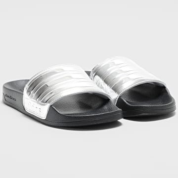 Adidas Sportkleding - Slippers Adilette Shower JQ9282 Core Black Zilver Metallic
