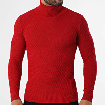 Armita - Maglia Testurizzata Col Alto 777 Rosso