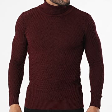 Armita - Maglia Testurizzata Col Roulé 777 Bordeaux