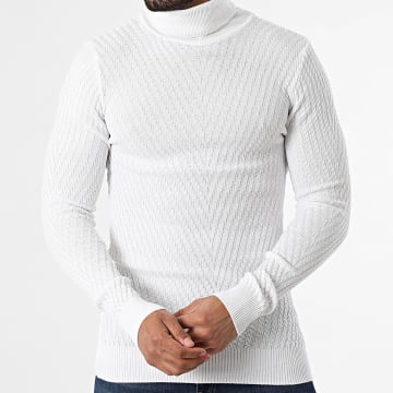 Armita - Maglia Testurizzata Col Roulé 777 Bianca