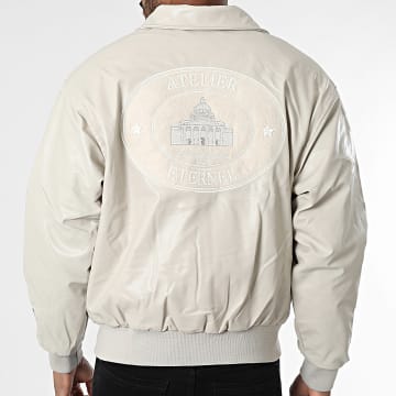 Ikao - Giacca Zippata Similpelle SLI Beige