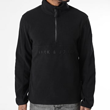 Jack And Jones - Sudadera Polar con Cuello con Cremallera Alpes Negro