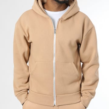 LBO - Sweat Zippé Capuche 2387 Camel