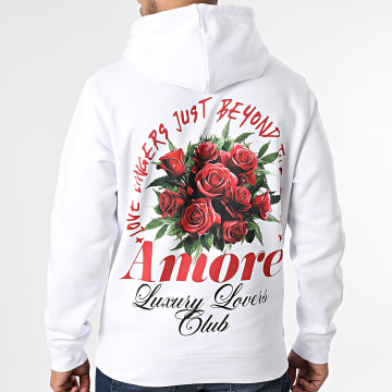 Luxury Lovers - Felpa con Cappuccio Amore Bianco