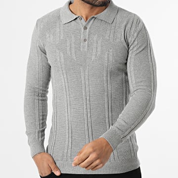 Armita - Maglie Col Boutonné Texturé 880 Grigio