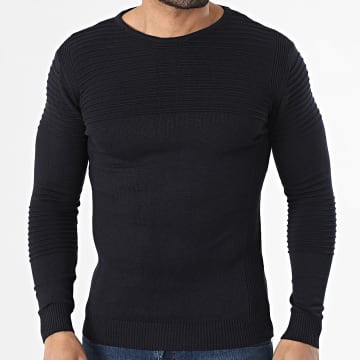 Armita - Pull Texturé 213 Bleu Marine