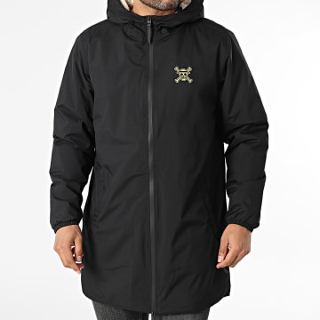 One Piece - Parka Sherpa Mugiwara com Capuz Preto