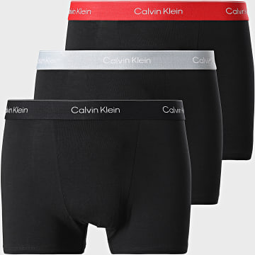 Calvin Klein - Pack de 3 Boxers Icon 2860 Negro Gris Rojo