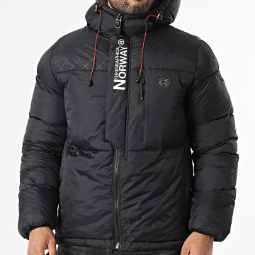 Geographical Norway - Casaco de penas com capuz Betincelle Preto