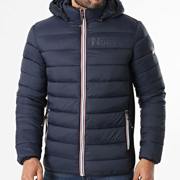 Geographical Norway - Plumífero con capucha Bikash Azul Marino
