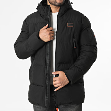 Geographical Norway - Plumífero con capucha Bob Negro