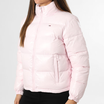 Tommy Jeans - Plumífero con capucha Mujer Packable Hood Essential Puffer Shiny 2039 Rosa