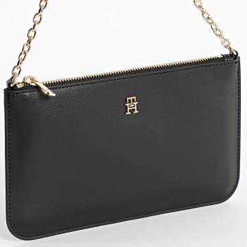 Tommy Hilfiger - Sac A Main Femme Icon Chain Shoulder Pouch 8298 Noir Doré