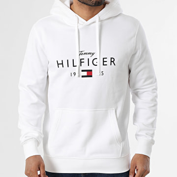 Tommy Hilfiger - Sweat Capuche Brand Love Big Hilfiger 1427 Blanc