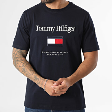 Tommy Hilfiger - T-Shirt Embroidery Flag 2736 Navy Blue