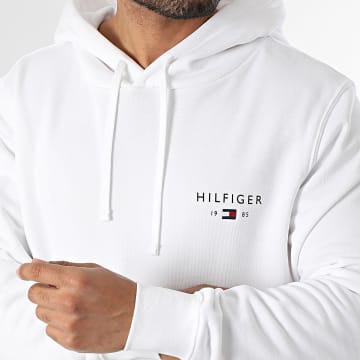 Tommy Hilfiger - Sweat Capuche Brand Love Small Hilfiger 1429 Blanc