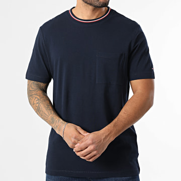 Tommy Hilfiger - Tee Shirt Poche Rwb Pocket Pique 1472 Bleu Marine