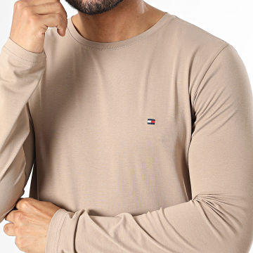 Tommy Hilfiger - Tee Shirt Manches Longues Slim 0804 Beige