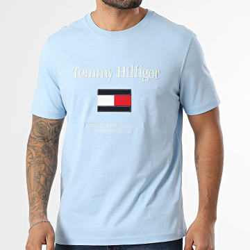 Tommy Hilfiger - Tee Shirt Embroidery Flag 2736 Bleu Clair