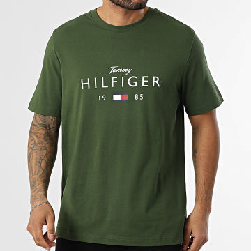 Tommy Hilfiger - Tee Shirt Brand Love Big Hilfiger 1455 Vert Kaki