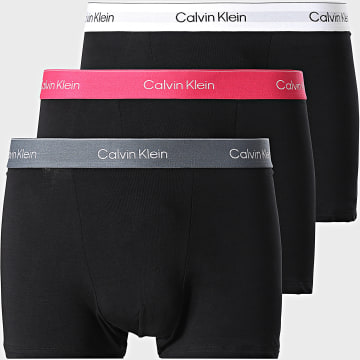 Calvin Klein - Pack de 3 Boxers NB4286 Negro Rosa Blanco Gris