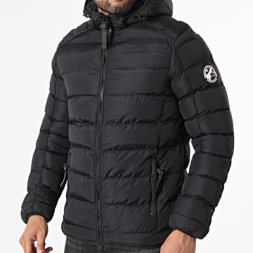 Geographical Norway - Plumífero con capucha Bombe DB Negro