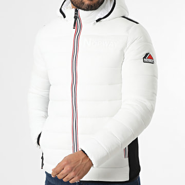 Geographical Norway - Casaco de penas com capuz Bikash Branco