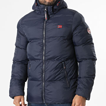 Geographical Norway - Plumífero con capucha Ancelo Azul Marino