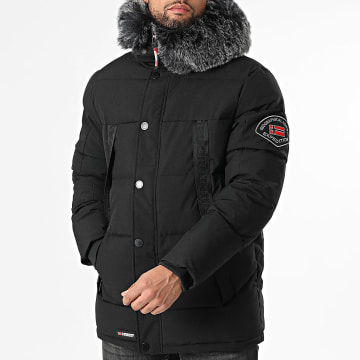 Geographical Norway - Parka Capuche Fourrure Delote Noir