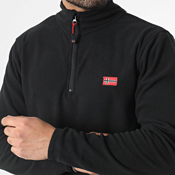 Geographical Norway - Sweat Polaire Col Montant Zippé Ulysse Noir