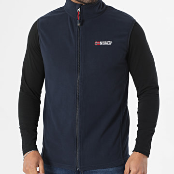 Geographical Norway - Chaqueta Polar con Cremallera Sin Mangas Vug Azul Marino