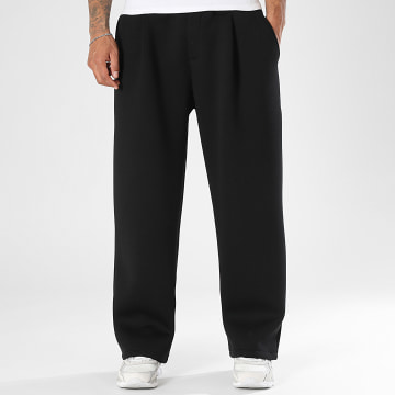 LBO - Pantalone Jogger Largo a Pieghe Effetto Neoprene 2404 Nero