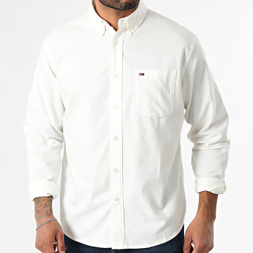 Tommy Jeans - Camicia Maniche Lunghe Oxford Cool 0696 Beige Chiaro
