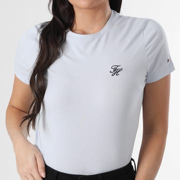 Tommy Hilfiger - Tee Shirt Femme Script 7809 Bleu Clair