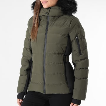 Classic Series - Plumífero con capucha Mujer 601 Verde Kaki