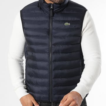 Lacoste - Daunenjacke Ohne Ärmel Besticktes Krokodil Marineblau