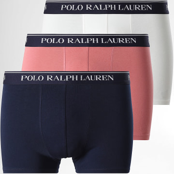 Polo Ralph Lauren - Pack de 3 Bóxers Azul Marino Rosa Blanco
