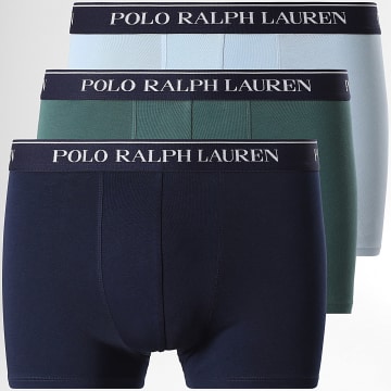 Polo Ralph Lauren - Pack de 3 Boxers Verde Oliva Oscuro Azul Marino Azul Claro