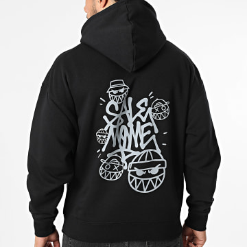 Sale Môme Paris - Sweat Capuche Relaxed Street Boyz Noir Gris