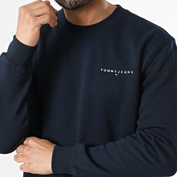 Tommy Jeans - Sweat Crewneck Linear 0249 Bleu Marine