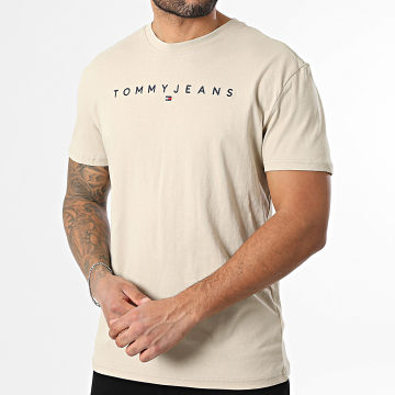 Tommy Jeans - T-Shirt Logo Lineare 0744 Beige